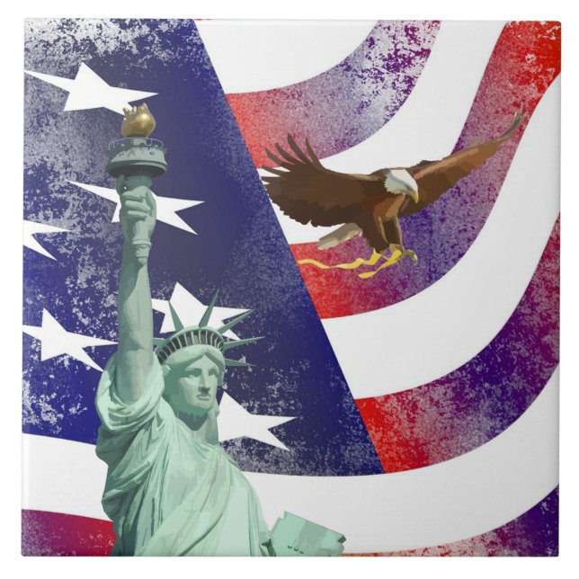 Azulejo Bandera de los E.E.U.U. (Frente)