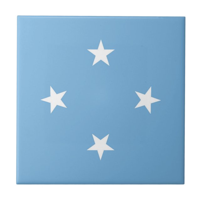 Azulejo Bandera de los Estados Federados de Micronesia (Frente)
