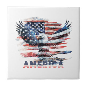 Azulejo Bandera de los Estados Unidos. América