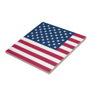 Azulejo bandera de los Estados Unidos de América patriota