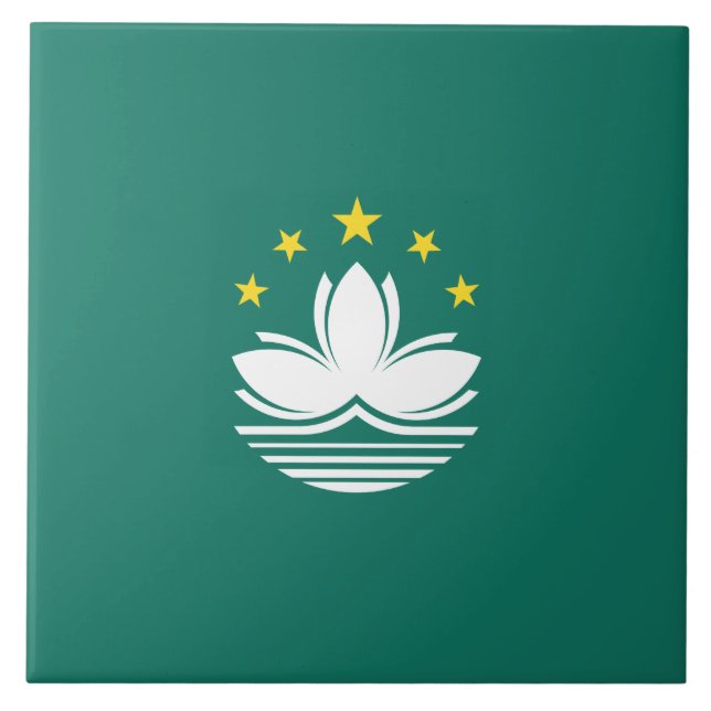 Azulejo Bandera de Macao (región china) (Frente)