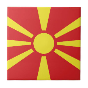 Azulejo Bandera de Macedonia del Norte