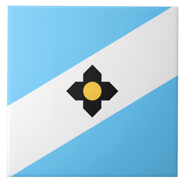 Azulejo Bandera de Madison (Wisconsin) (Frente)