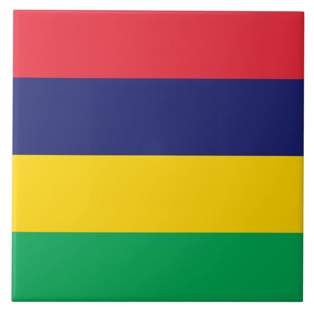 Azulejo Bandera de Mauricio (Frente)