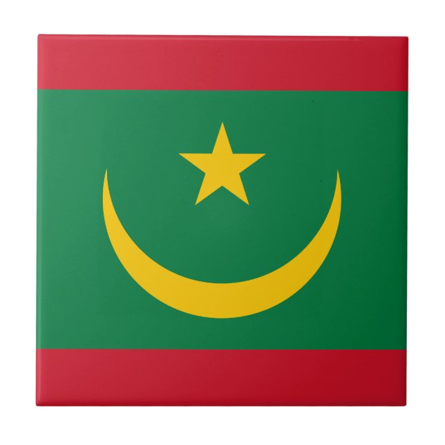 Azulejo Bandera de Mauritania (Frente)