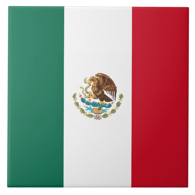 Azulejo Bandera de México (México) (Frente)