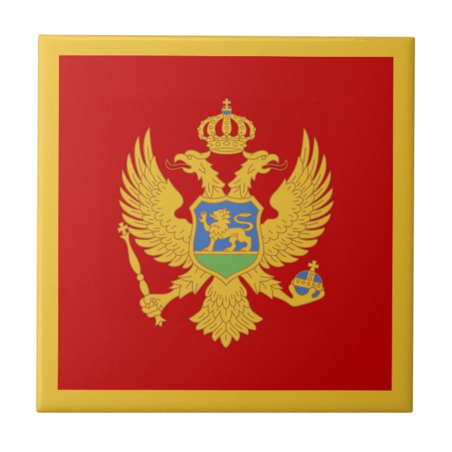 Azulejo Bandera de Montenegro (Frente)