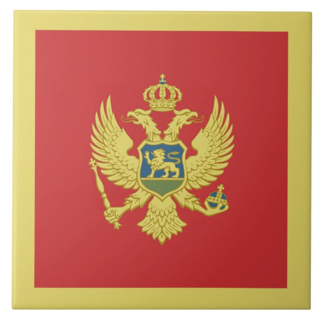 Azulejo Bandera de Montenegro (Frente)