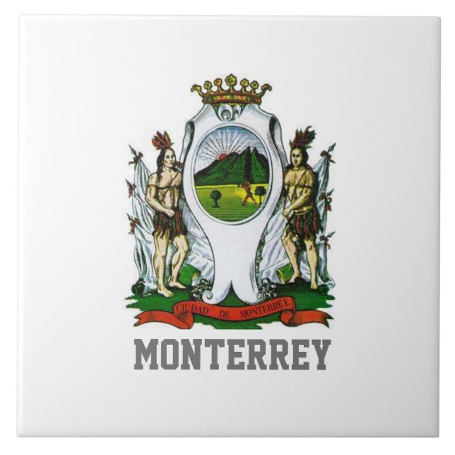 Azulejo Bandera de Monterrey, Nuevo León - MÉXICO (Frente)