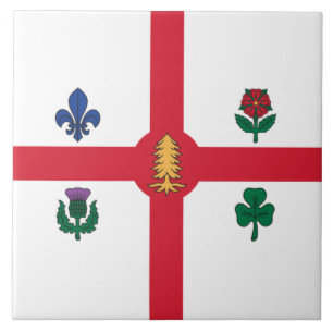 Azulejo Bandera de Montreal (Quebec, Canadá)