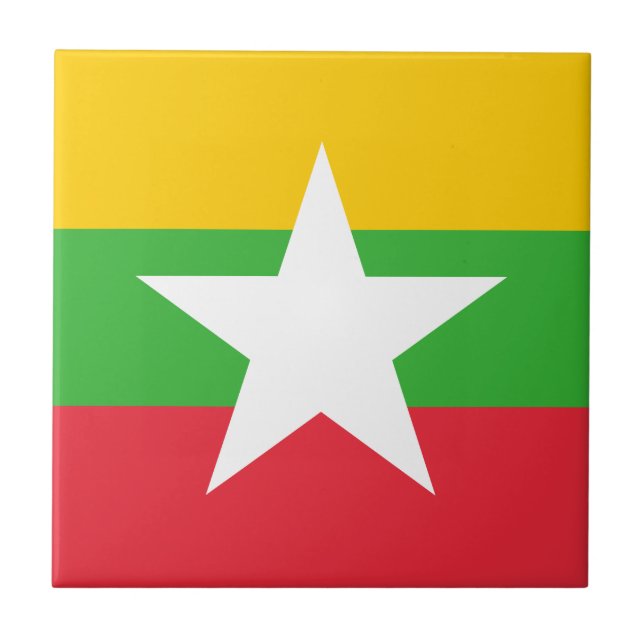 Azulejo Bandera de Myanmar (Frente)