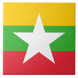 Azulejo Bandera de Myanmar (Birmania)