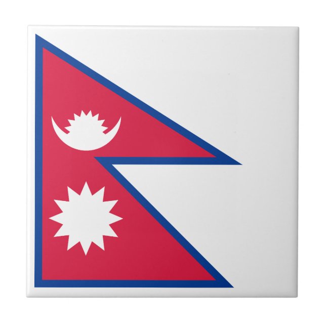 Azulejo Bandera de Nepal (Frente)