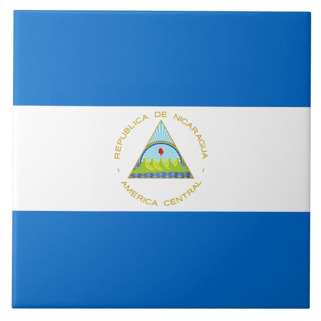 Azulejo Bandera de Nicaragua (Frente)