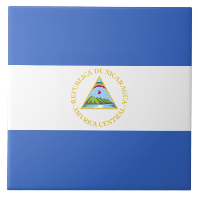 Azulejo Bandera de Nicaragua (Frente)