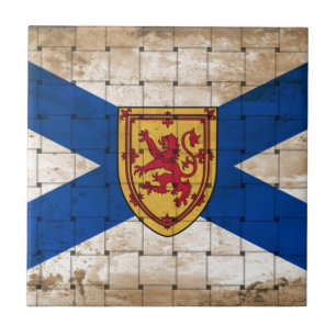 Azulejo Bandera de Nueva Escocia angustiado