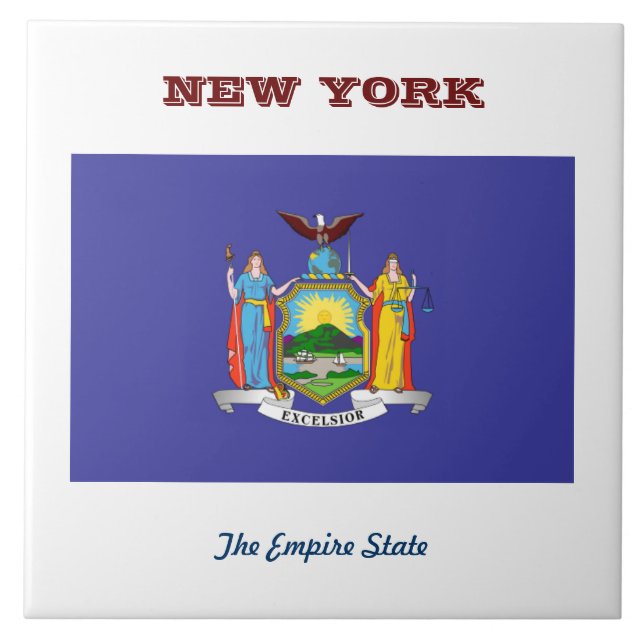 Azulejo Bandera de Nueva York (Frente)