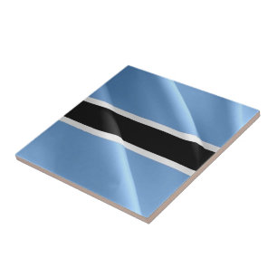 Azulejo BANDERA DE OLEADA DE BOTSWANA zBW002, África,