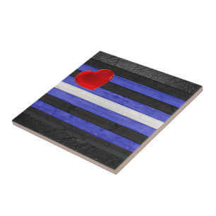Azulejo bandera de orgullo de cuero de SlipperyJoe's negro