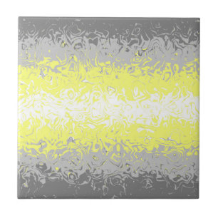 Azulejo Bandera de Orgullo Demigénero Abstracta Ondulada T