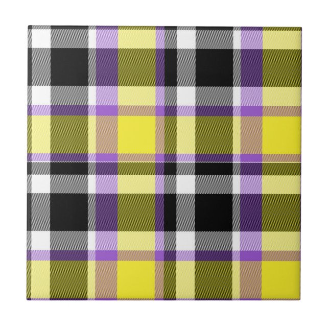 Azulejo Bandera de Orgullo Escocés Boho No Binario Quirky  (Frente)