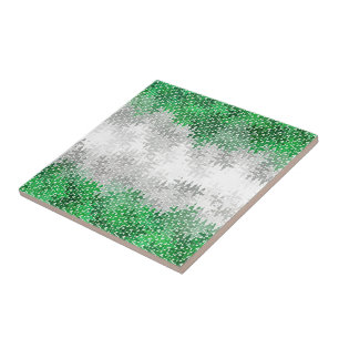 Azulejo Bandera de orgullo grisromántico abstracto ondulad