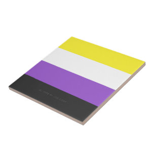 Azulejo Bandera de orgullo no binario de SlipperyJoe's ama
