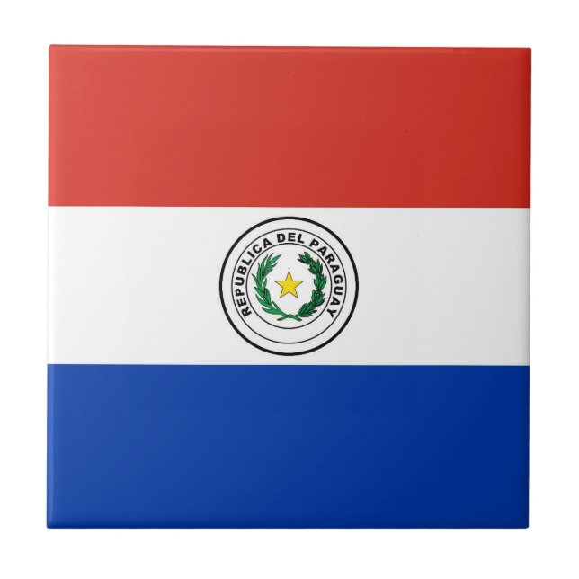 Azulejo Bandera de Paraguay (Frente)