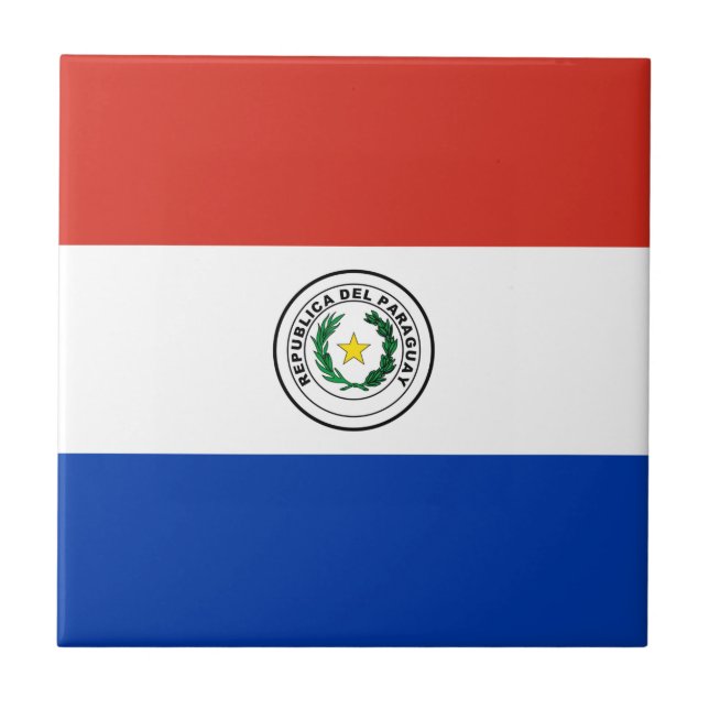 Azulejo Bandera de Paraguay (Frente)