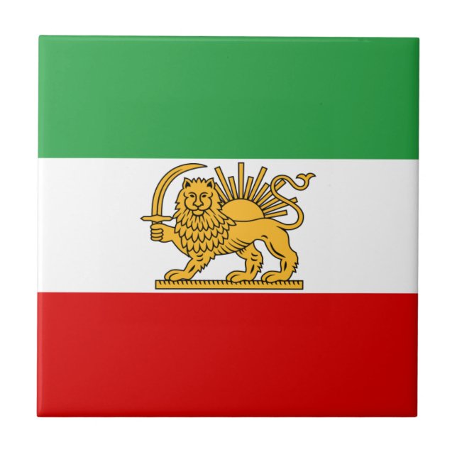 Azulejo Bandera de Persia/de Irán (1964-1980) (Frente)