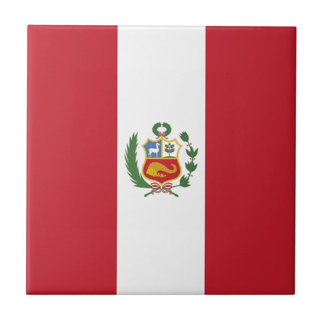 Azulejo Bandera de Perú (Frente)