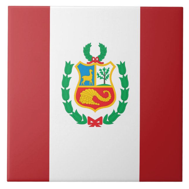 Azulejo Bandera de Perú (Frente)