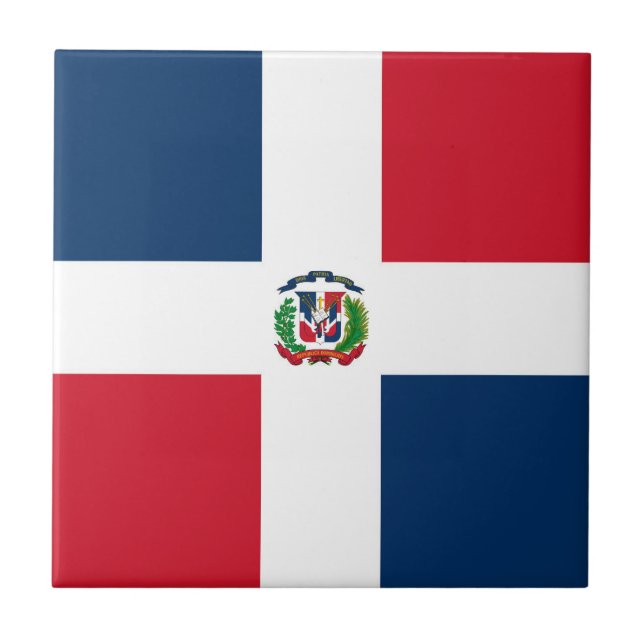 Azulejo Bandera de República Dominicana (Frente)