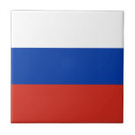 Azulejo Bandera de Rusia<br><div class="desc">¡Un regalo ideal para todos los patriotas de su país!</div>