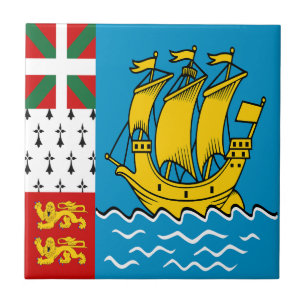Azulejo Bandera de Saint Pierre y Miquelon
