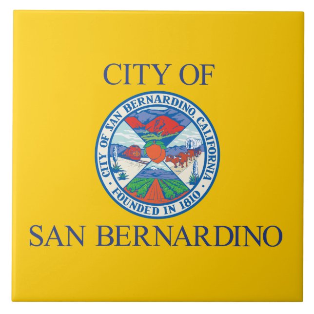 Azulejo Bandera de San Bernardino (California) (Frente)