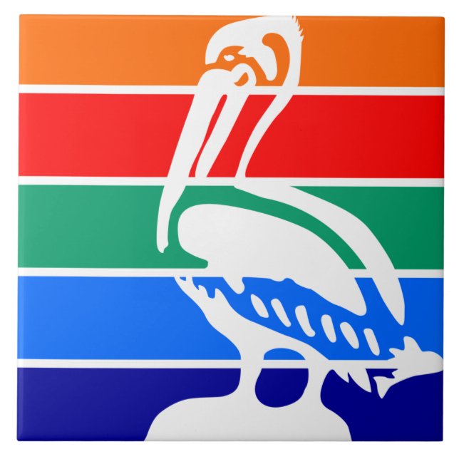 Azulejo Bandera de San Petersburgo (Florida) (Frente)