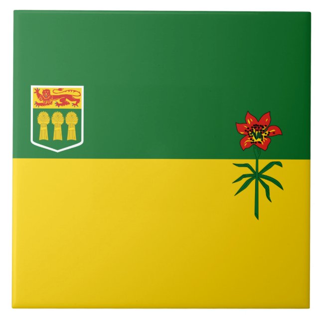 Azulejo Bandera de Saskatchewan (Frente)