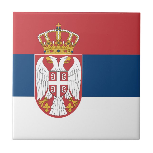 Azulejo Bandera de Serbia (Frente)