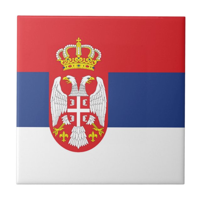 Azulejo Bandera de Serbia (Frente)
