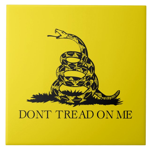 Azulejo Bandera de serpiente de cascabel de Gadsden: Guerr (Frente)