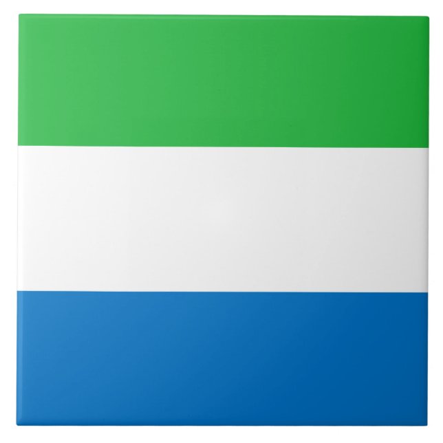 Azulejo Bandera de Sierra Leona (Frente)