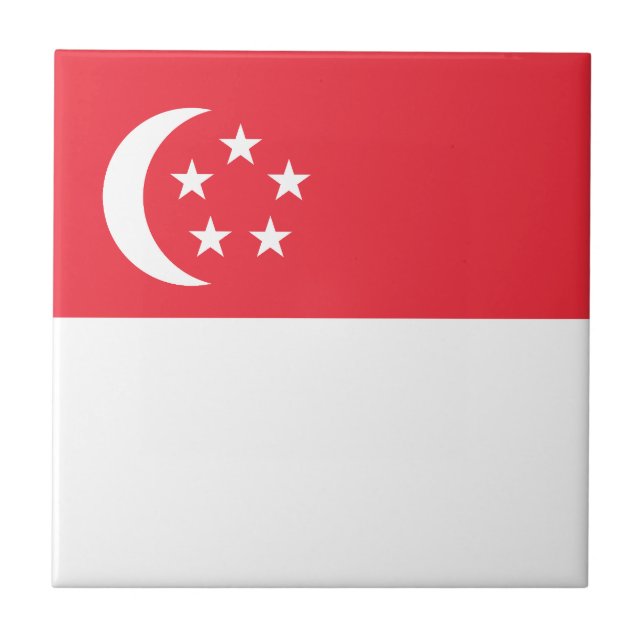 Azulejo Bandera de Singapur (Frente)
