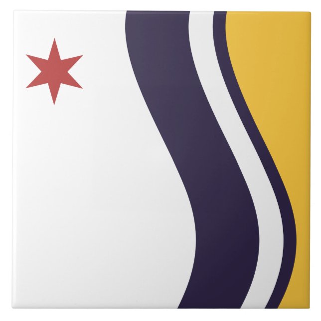 Azulejo Bandera de South Bend (Indiana) (Frente)