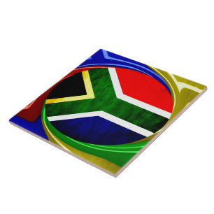 Azulejo Bandera de Sudáfrica: Motivo dinámico de remolino