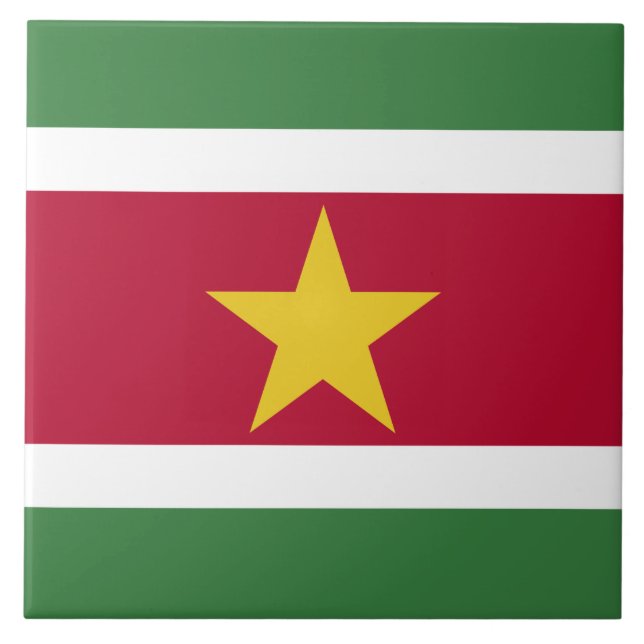Azulejo Bandera de Surinam (Frente)
