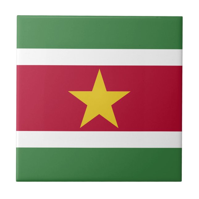 Azulejo Bandera de Surinam (Frente)