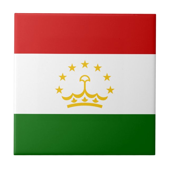 Azulejo Bandera de Tayikistán (Frente)