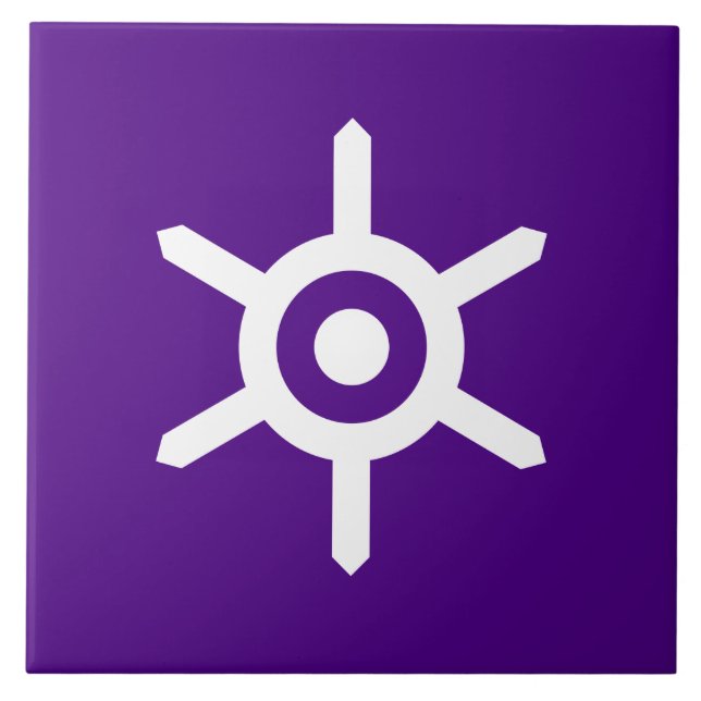 Azulejo Bandera de Tokio (ciudad capital japonesa) (Frente)