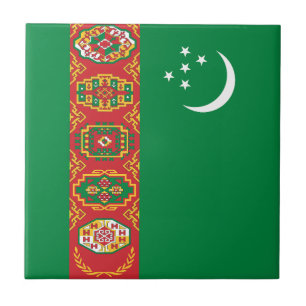 Azulejo Bandera de Turkmenistán